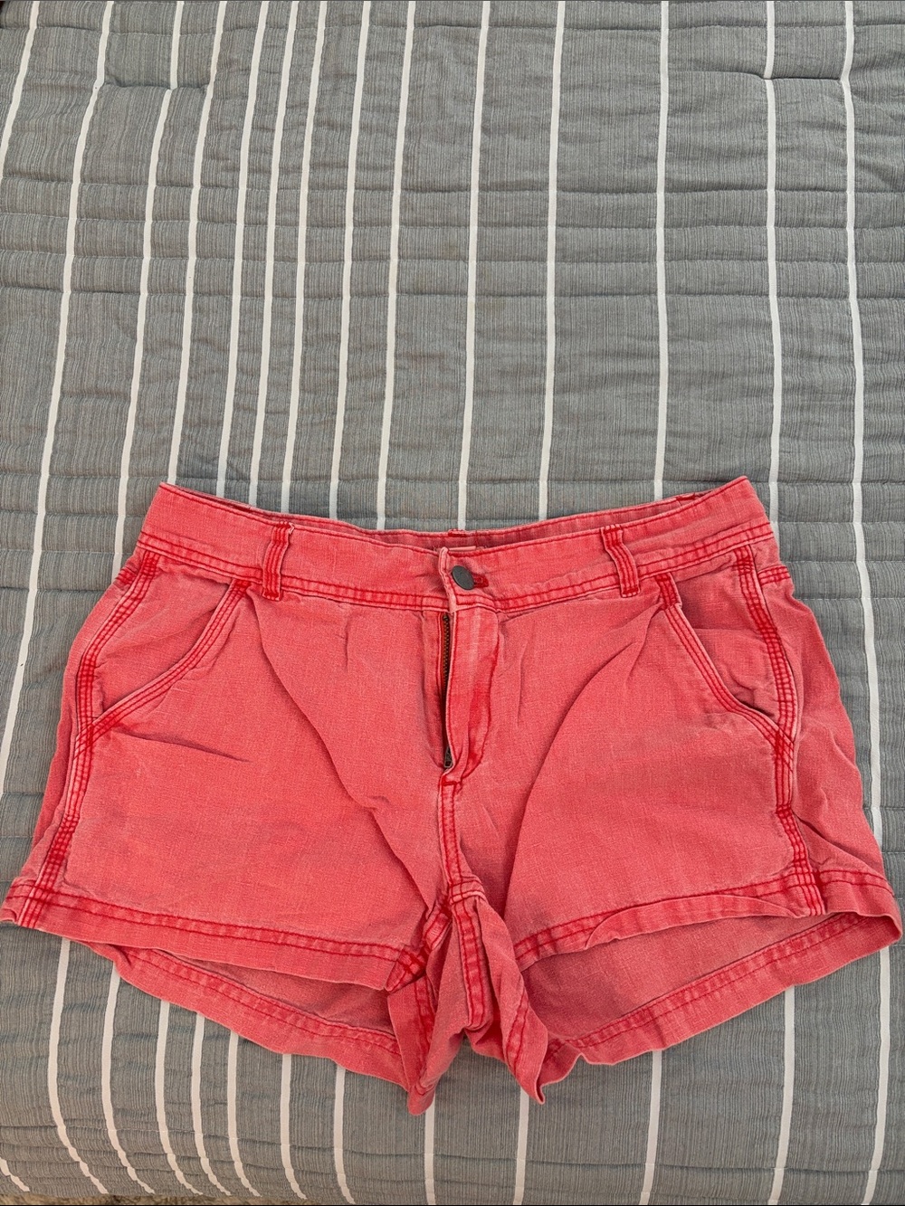 J. Crew Coral-Pink Cotton Jean Shorts